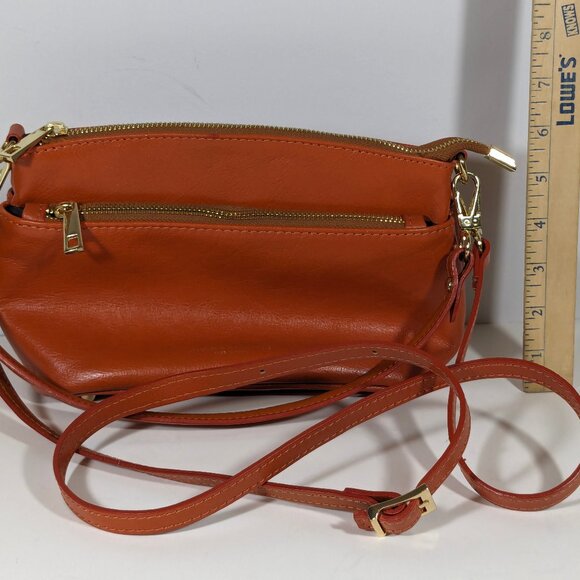 Divina Firenze Genuine Leather Crossbody Bag Made In Italy - Picture 5 of 14